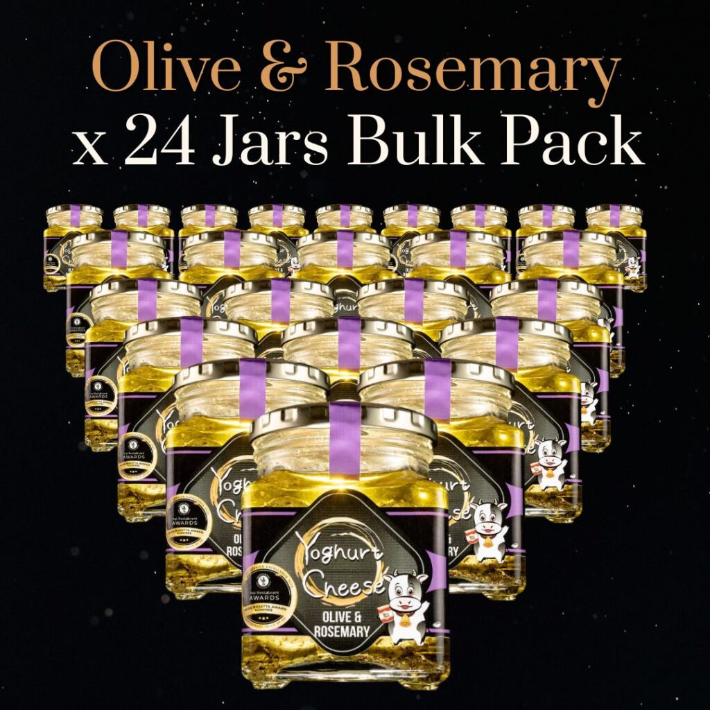 Olive & Rosemary Yoghurt Cheese – 24 Jar Bulk Pack