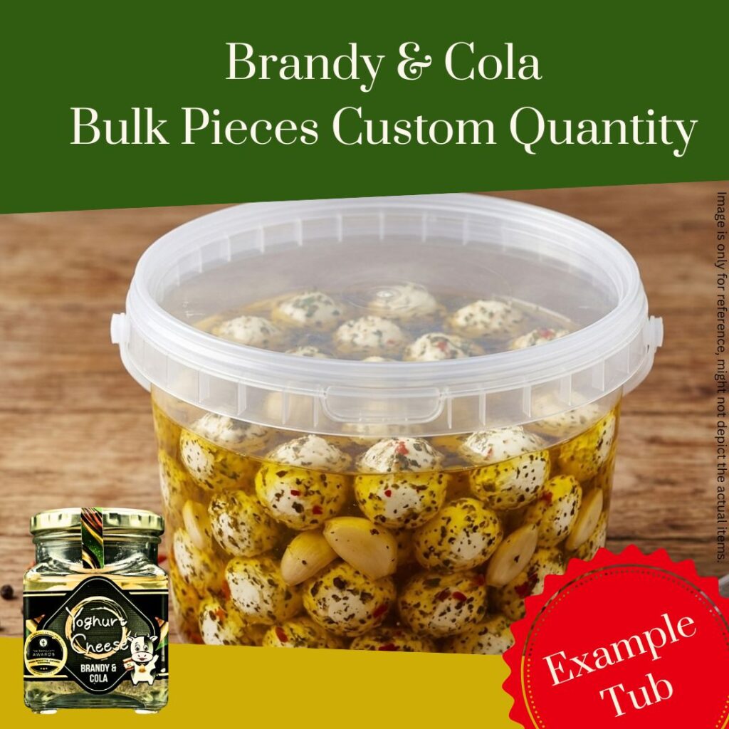 Brandy & Cola Yoghurt Cheese – Bulk Pieces Custom Quantity Tub